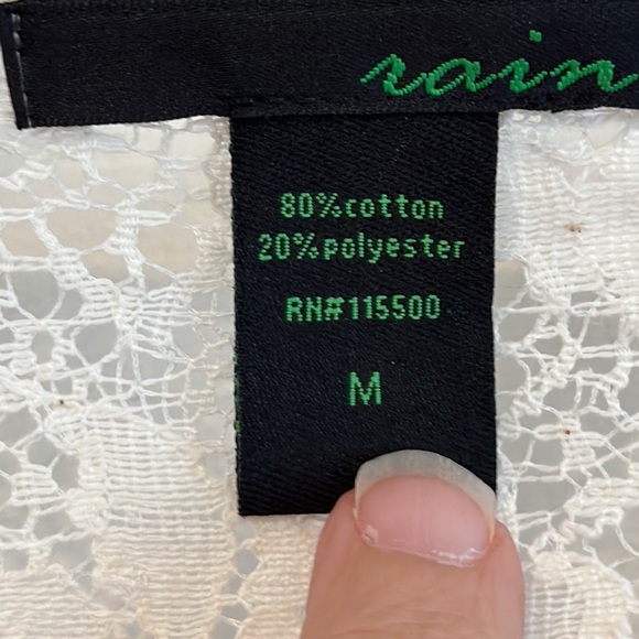 🕊️🌱Rain ~ Gorgeous cream/white butterfly sleeves cover-up or tunic size med. - Picture 6 of 9